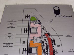 3' x 2' engraved stainless multicolour directory