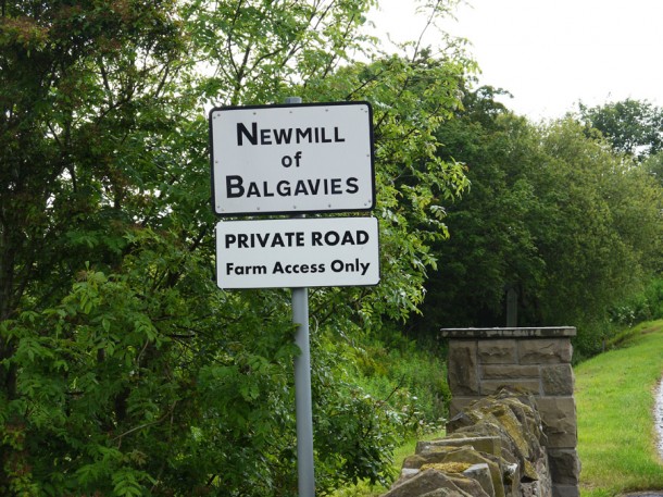 Aluminium signs on steel post