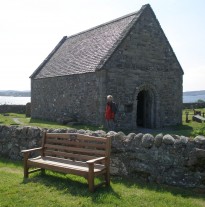 Bench and Bronze plaque on Iona