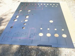 Laser cut, etched & painted. 1.5 Metres x 3 metres
