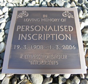 Reverse Etched Bronze Memorial