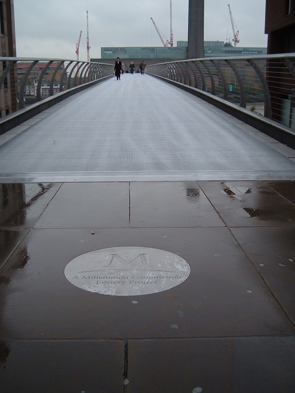 Millennium Bridge Floor Graphics in stainless steel