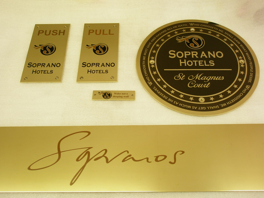 Superb Brass signage system for an Aberdeen Hotel