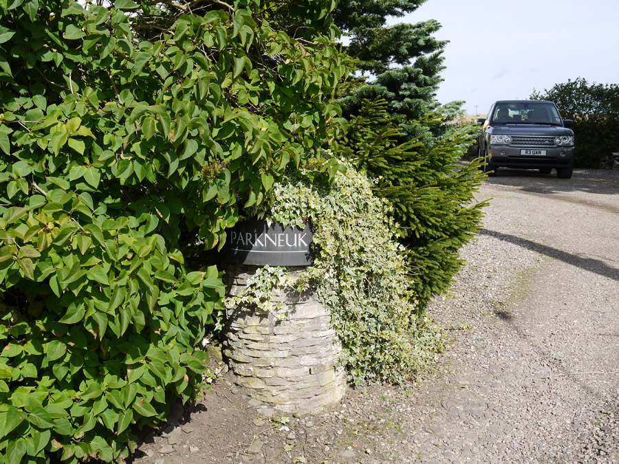 Curved Bronze house sign
