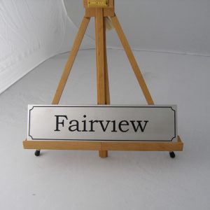stainless steel house sign